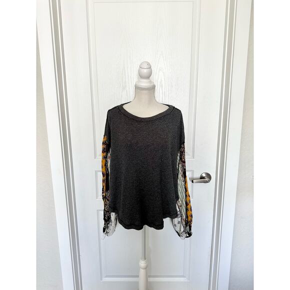 We the Free People Blossom Thermal Top Black Size Small - Picture 4 of 10